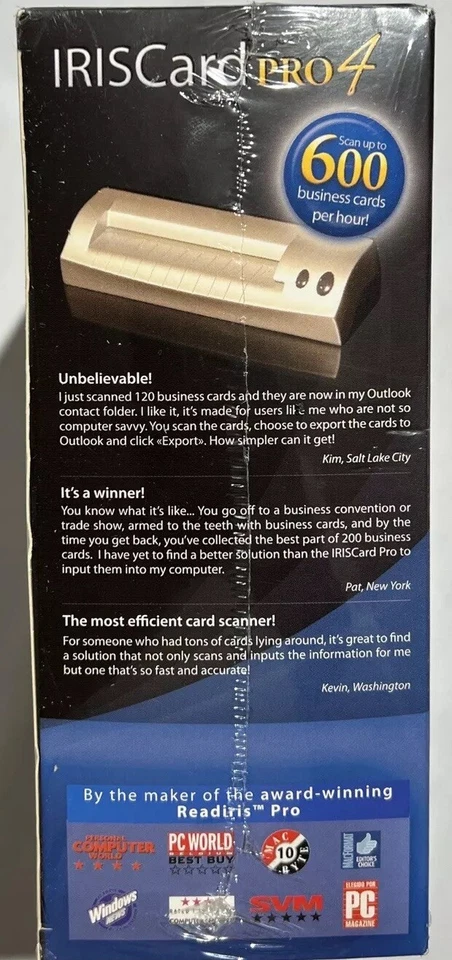 IRIS Card Pro 4 Business Card Scanner Organize Contacts Digital Data Conversion - Image 3 of 4