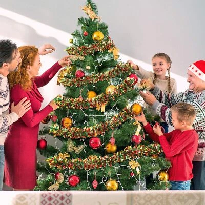 10M (33Ft) Chunky Tinsel Christmas Tree Decoration Xmas Garland Celebrations UK