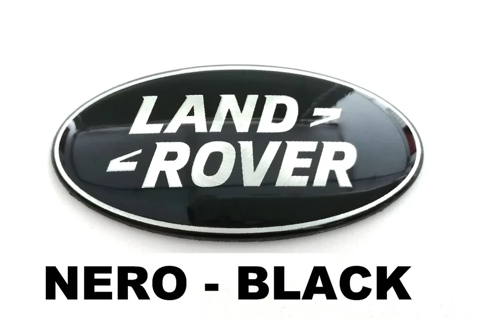 STEMMA PER RANGE ROVER NERO ANTERIORE POSTERIORE LOGO OVALE LAND EVOQUE - Immagine 3 di 3