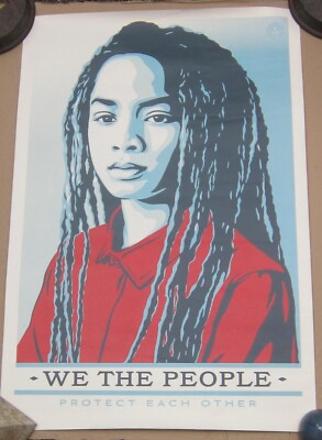 Shephard Fairey WE THE PEOPLE - PROTECT EACH OTHER 24'' x 36'' Offset POSTER 2017