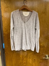 Women "Wilfred free" tannish/grayish, long sleeve pullover top. Size Med. P.O.