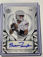 MICHAEL TOLLEFSON sun devils 2024 Leaf Trinity BLACK AUTO 3/5 (U3)