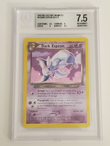 Dark Espeon (Unlimited) graded BGS 7.5 for sale on eBay