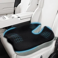 Wedge Seat Cushion for Car Truck Driver Office Chair, Memory Foam Seat Pillow...