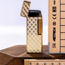 Accendino vintage Pinguino "Smart" pipa e sigaretta, colore oro