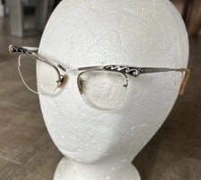 Vintage Cat Eye Eyeglasses Frames Bausch Lomb 12K Gold Filled Etched 1950s