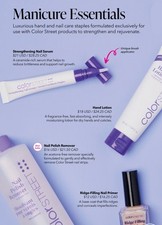 Color Street  Nail  Foot File, Matte Coat, Restorative Cream, Lotion,Remover  