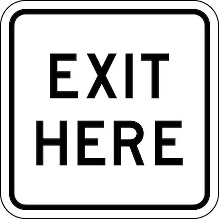 Lyle Lr7-66-18Ha Exit Sign For Parking Lots, 18 In H, 18 In W, Aluminum,