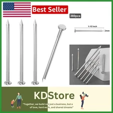 360PCS Stainless Steel Finish Nails - Durable, Sharp, and Versatile