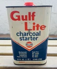 Gulf Lite Charcoal Starter Fluid Vintage Can