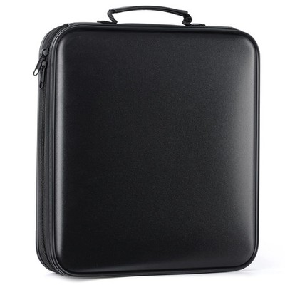 DVD Storage Case 160 Capacity CD Sleeves Black Hard Organizer Portable