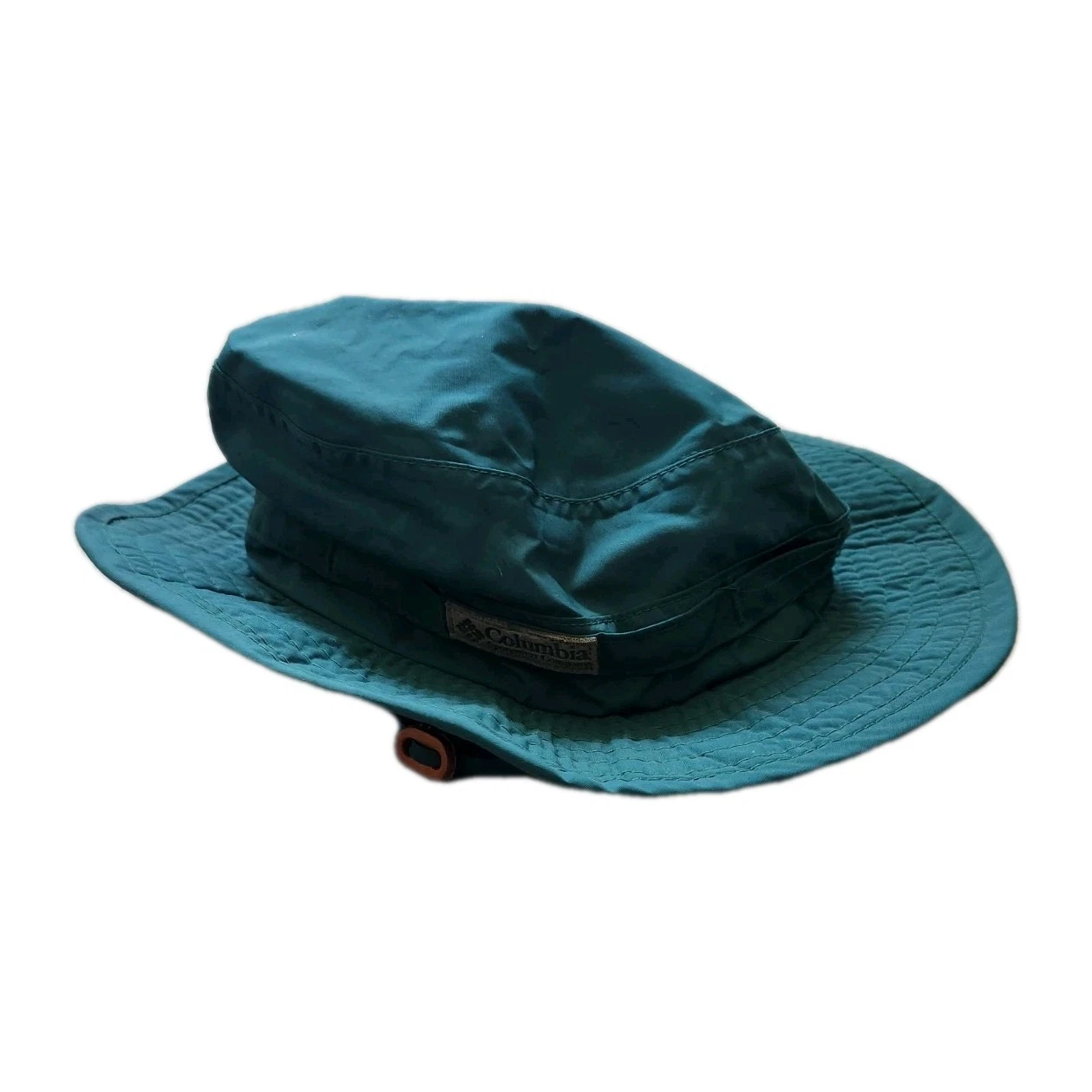 Vintage Columbia Boonie Hat Made in USA Green Wide Brim Outdoor Safari L EUC