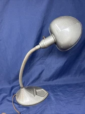 Vintage Industrial Hammered Enameled Drafting Table Lamp WORKS!