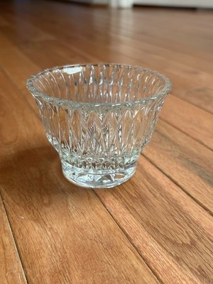 Libbey Glass Company LRS45 Vintage Clear Open Top Sugar Bowl Dish 2.75  Tall