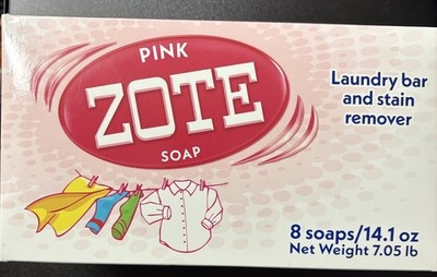 Zote Pink Soap Laundry Bars 14.1oz Hand Soap for Stains 8 Pack!