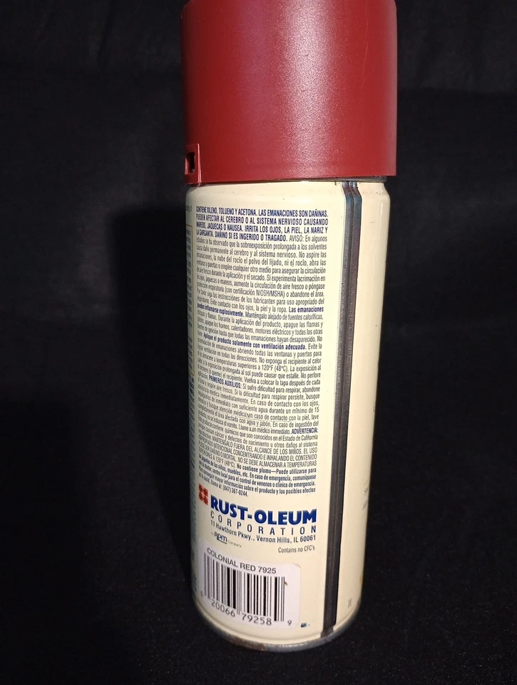 1999 American Accents  Colonial Red - VERY RARE - Never Used Vintage Spray Paint - Image 4 of 4