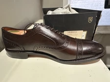 Allen Edmonds Strand Cap Toe RARE DARK BROWN Leather Oxford 11.5 D new in box 