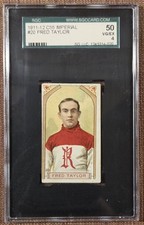 1911 Imperial C55 #20 Fred Cyclone Taylor Ottawa Senators Hockey Card SGC 4 VGEX