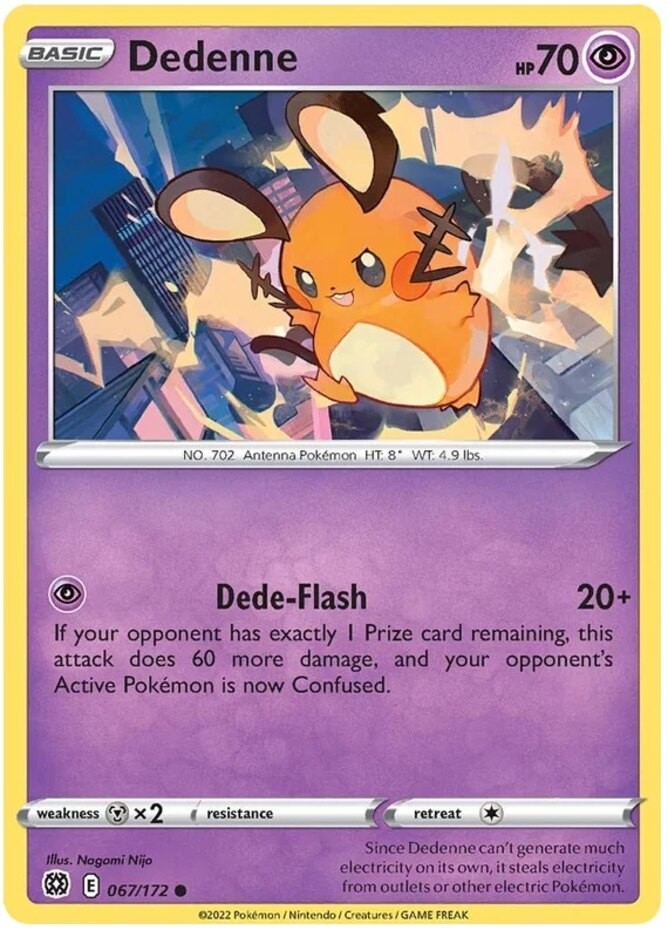 Dedenne - 067/172 - Common (Near Mint) Brilliant Stars - Psychic Pokémon