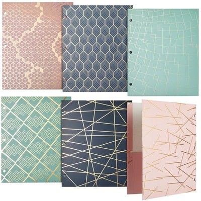 School Folders with Pockets, 3-Hole-Punched Pocket Folders, 9.5 x 12 in 6-Pack