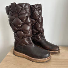 Moncler Women s Down Padded Winter Boots Leat...