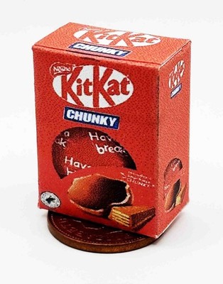 Puppenhaus Ostereier Box leer Miniatur Maßstab 1:12 Sweet KitKat Chunky Tumdee