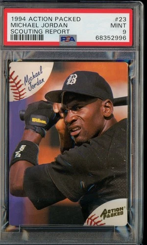 Michael Jordan 1994 Action Packed Scouting Report Card #23 PSA 9 MINT