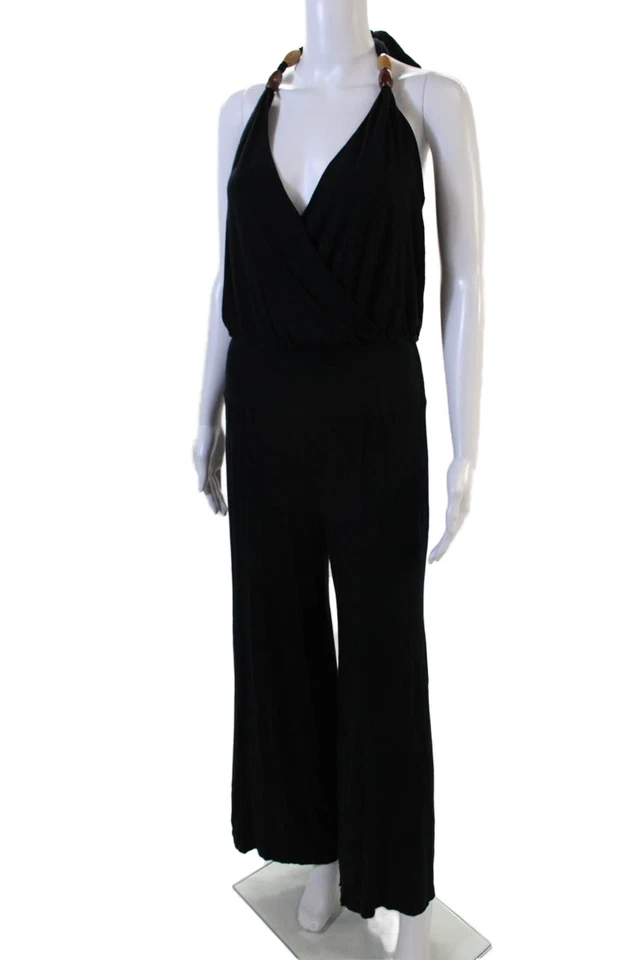 Mono halter negro talla S Mara Hoffman para mujer con cuentas de madera Foto 2 de 4