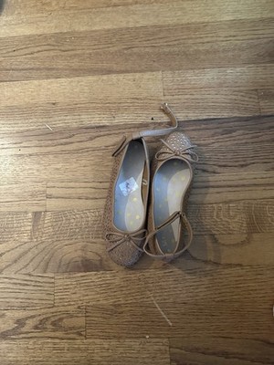 Girls' Flat Toddler Shoes Silver Mary Jane, Size 4