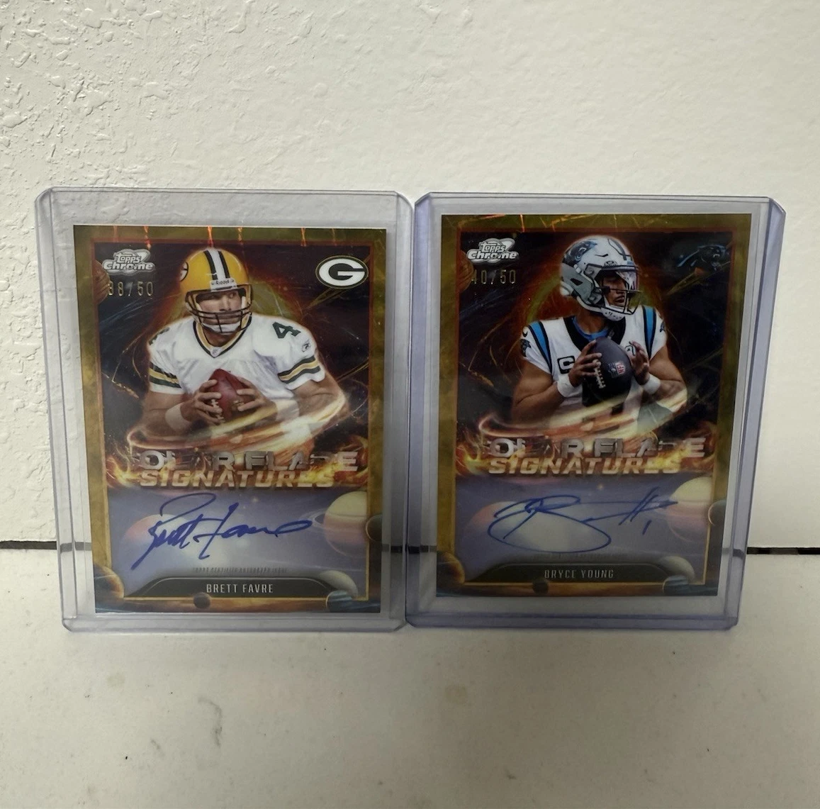 Topps Brett Favre Football Autographed Sports Trading Cards