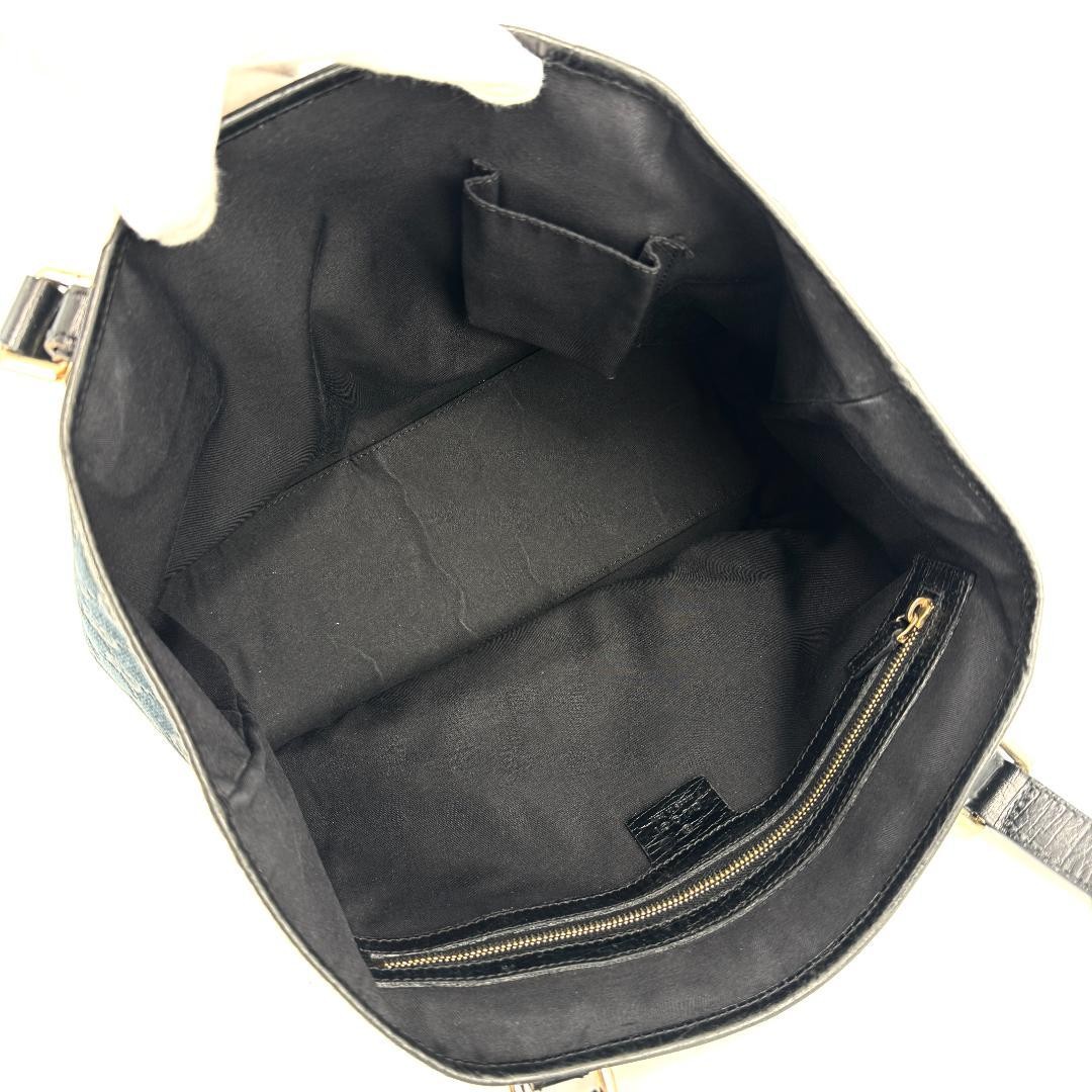 Gucci Mini Tote Bag GC Pattern Black Leather Authentic Excellent Condition thumbnail 4