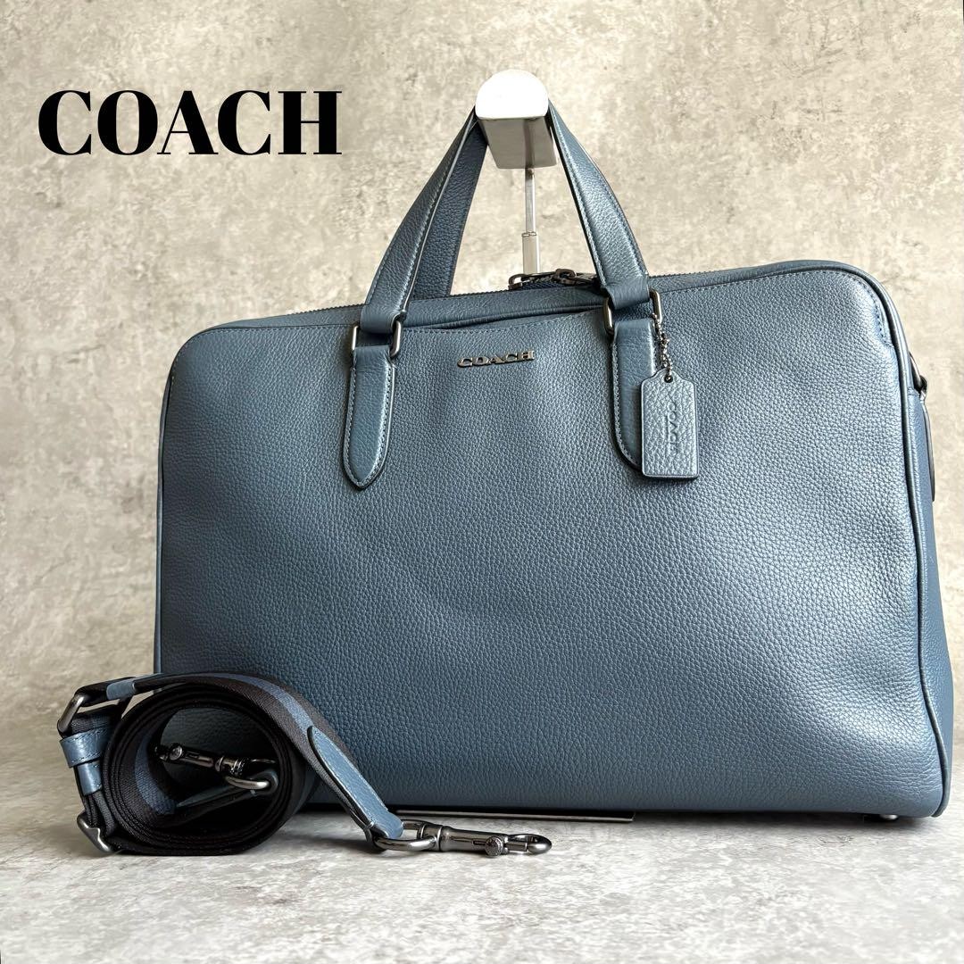 Coach Leather 2-Way Tote Bag in Blue - Authentic Style G06263871