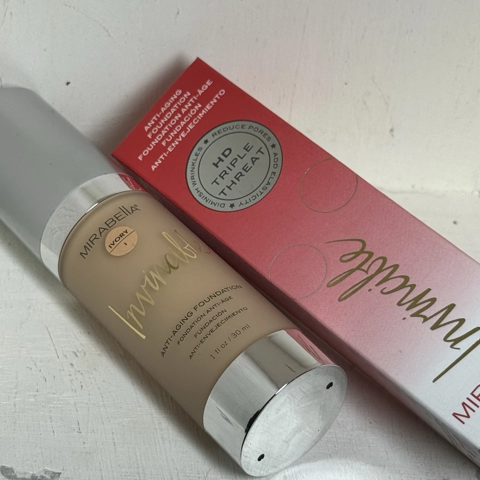 Base invencible antienvejecimiento Mirabella I marfil pálido GF sin gluten difícil de encontrar rara Foto 2 de 4