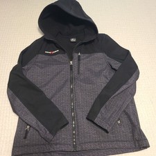 ZeroXposer Youth XL 18/20 Fleeced Lined Hooded Jacket Black Grey