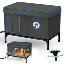 Heated Cat House for Winter, Waterproof XXL Shelter with Escape Door Heating