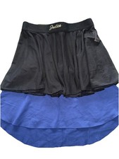 Justice Medium 10 2PC Ballet Skirt Little Girls Elastic Mesh Black/Silky Blue