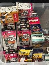sealed hanger blaster boxes, football baseball basketball soccer, Panini, Topps