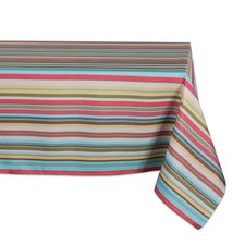84"x60" Summer Stripe Outdoor Tablecloth Spill Proof, Machine Washable