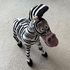 Large Vintage Madagascar Poseable Soft Dreamworks 2004 18” Marty Zebra Toy