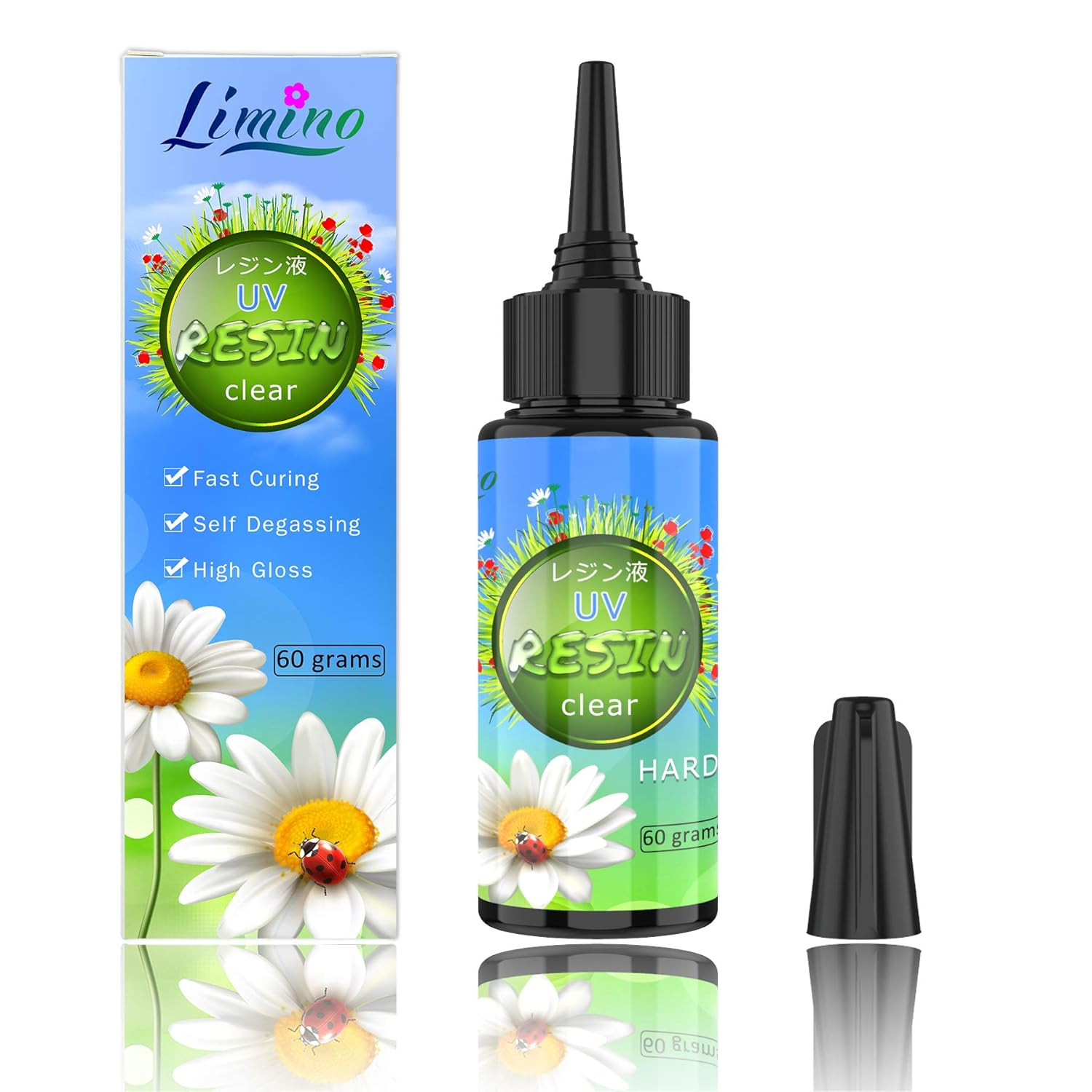 UV Resin - Transparent Ultraviolet Curing Epoxy for DIY Jewelry 60g