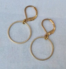 NEW Delicate Handmade Antiqued Gold tone Circles Sundance Charm Earrings