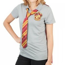 Harry Potter Polo Shirt, Tie  Removable Cape cosplay uniform Gryffindor House M