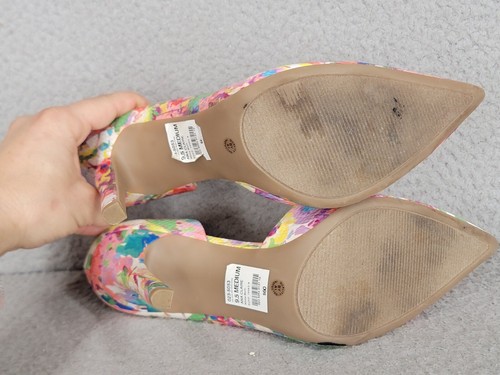Multicolor Floral High Heeled Shoe Pump Women's 9.5 A.n.a. Easter Spring Garden - 第 8/9 張圖片