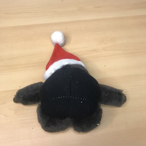 Vintage Baby Gorilla Monkey Plush Santa hat Christmas Ape Plush Stuffed Animal - Picture 2 of 2