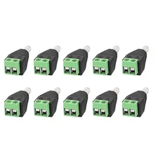 20pack Male DC Power Jack Terminal Connectors for CCTV Camera 5.5mm x 2.5mm
