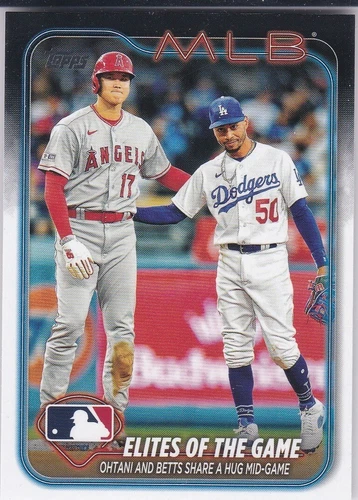 SHOHEI OHTANI & MOOKIE BETTS Dual Topps Baseball Card LOS ANGELES ANGEL DODGERS