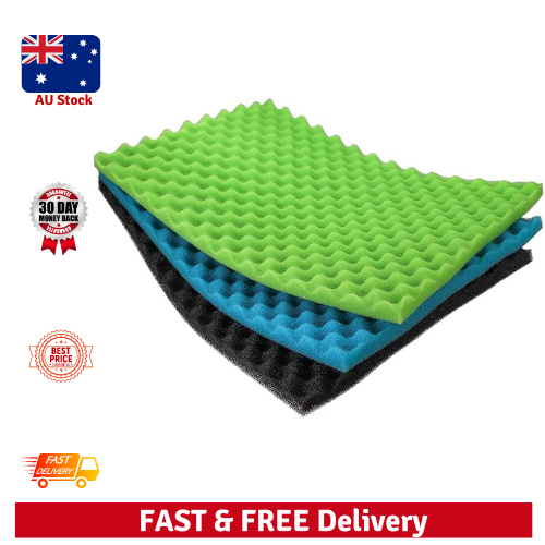640Mm X 460Mm DIY Aquarium Sponge Fish Pond Foam Filter Media Pad Set - Picture 1 of 6