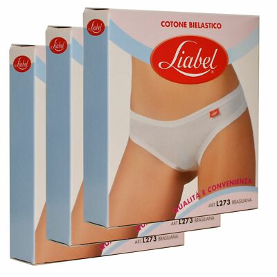Liabel, 6 Paar brasilianische Low Waist Slips aus Baumwollstretch Art. L273