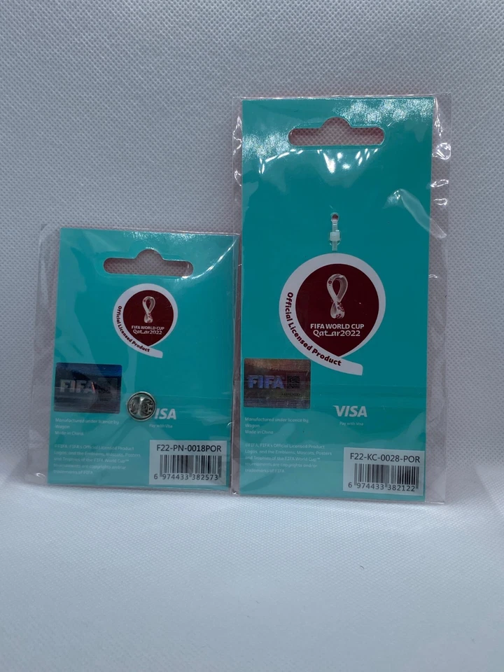 FIFA World Cup Qatar 2022 Nation Pride Jersey Pin Badge & Keychain (Portugal) - Image 2 of 2
