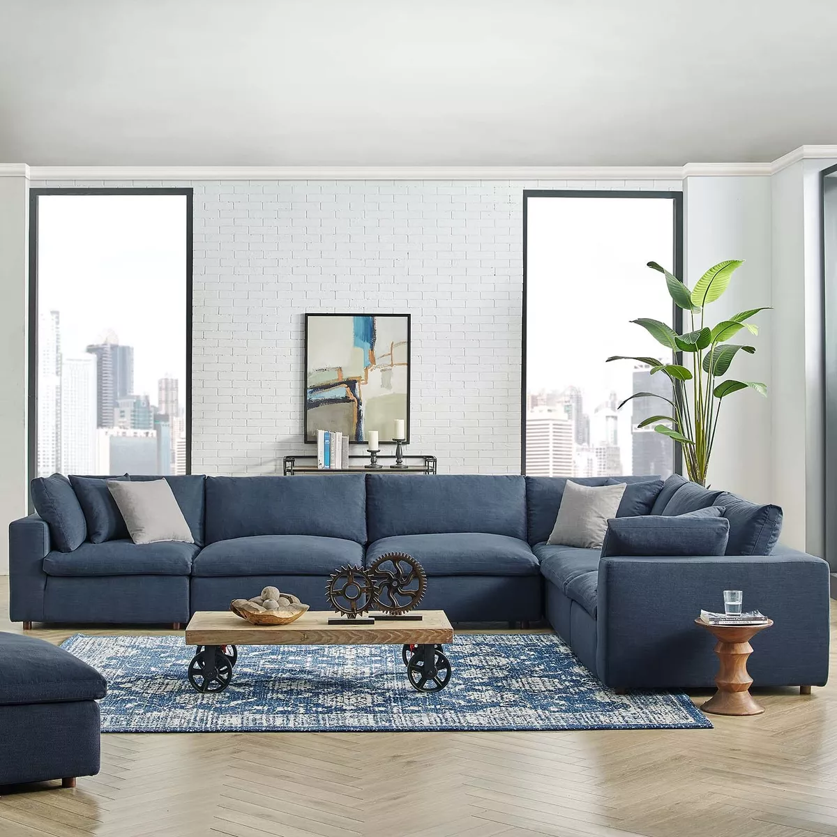 Overstuffed 2024 sectional couch